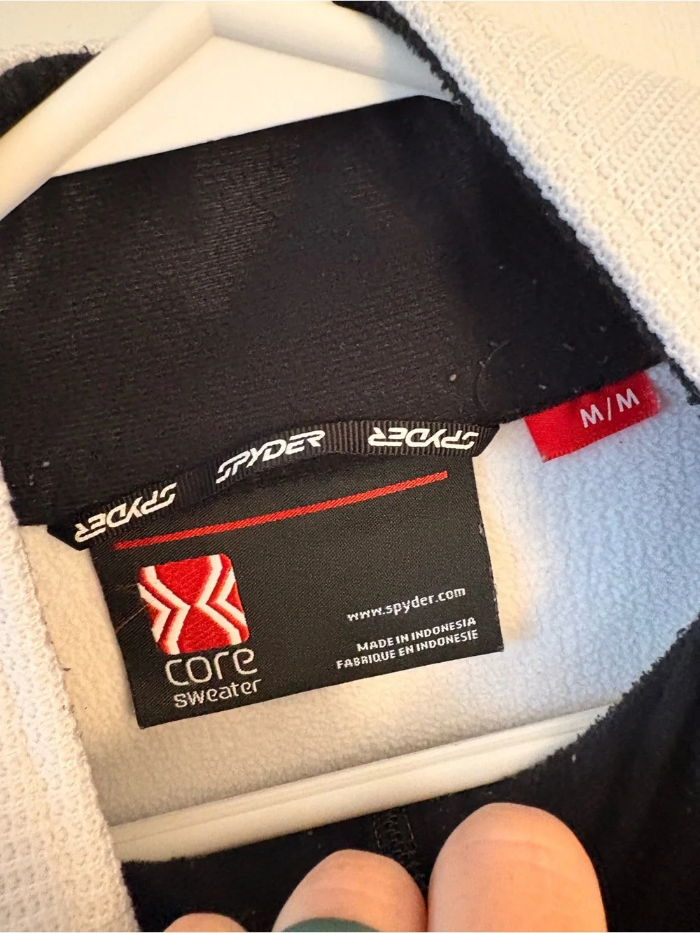 white and black Spyder Outbound half-zip core sweater size Medium men’s